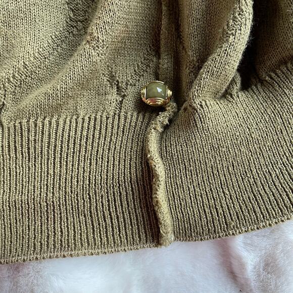 🔥VTG Cotton Blend Argyle Diamond Classic Grandmacore Academia Cardigan Sweater - Picture 11 of 15